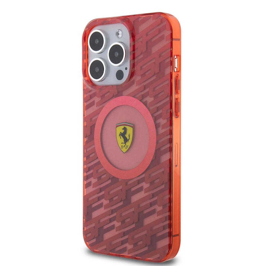 Apple iPhone 15 Pro Max Uyumlu Kılıf Ferrari Orjinal Lisanslı Magsafe Şarj Özellikli Multi SF Kapak