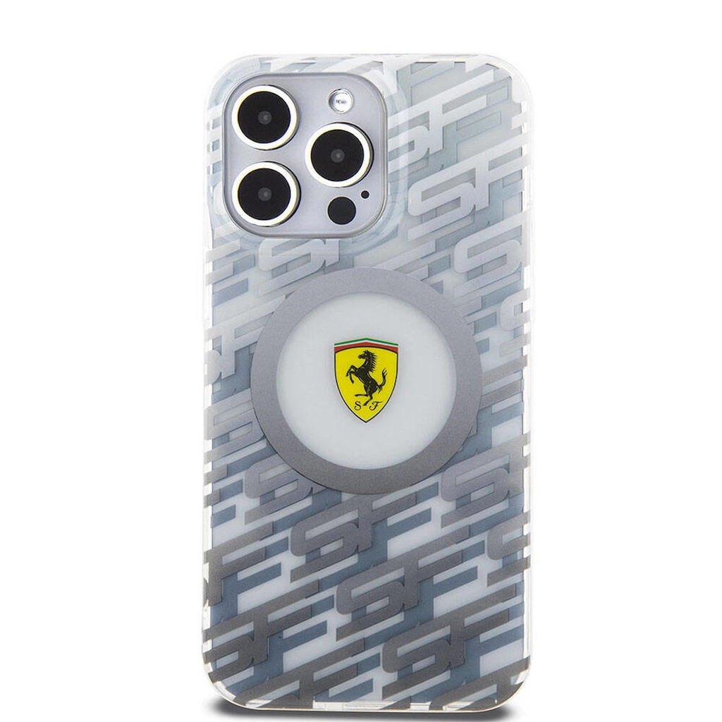 Apple iPhone 15 Pro Max Uyumlu Kılıf Ferrari Orjinal Lisanslı Magsafe Şarj Özellikli Multi SF Kapak
