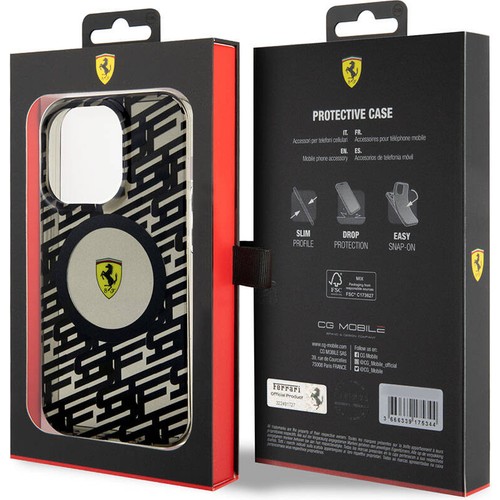 Apple iPhone 15 Pro Uyumlu Kılıf Ferrari Orjinal Lisanslı Magsafe Şarj Özellikli Multi SF Kapak