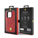 Apple iPhone 15 Pro Uyumlu Kılıf Ferrari Orjinal Lisanslı PU Delikli Arka Yüzey Metal Logolu Dikişli Büyük SF Yazılı Kapak