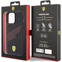 Apple iPhone 15 Pro Max Uyumlu Kılıf Ferrari Orjinal Lisanslı PU Delikli Arka Yüzey Metal Logolu Dikişli Büyük SF Yazılı Kapak