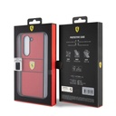 Samsung Galaxy Z Fold 5 Uyumlu Kılıf Ferrari Orjinal Lisanslı PU Deri Metal Logolu Multi Çizgili Kapak
