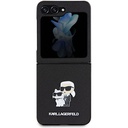 Samsung Galaxy Z Flip 5 Uyumlu Kılıf Karl Lagerfeld Orjinal Lisanslı K&C Metal Logolu Saffiano Kapak