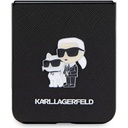 Samsung Galaxy Z Flip 5 Uyumlu Kılıf Karl Lagerfeld Orjinal Lisanslı K&C Metal Logolu Saffiano Kapak