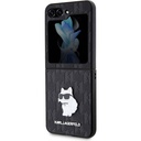 Samsung Galaxy Z Flip 5 Uyumlu Kılıf Karl Lagerfeld Orjinal Lisanslı KL Desenli Choupette İkonik Saffiano Kapak