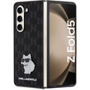 Samsung Galaxy Z Fold 5 Uyumlu Kılıf Karl Lagerfeld Orjinal Lisanslı KL Desenli Choupette İkonik Saffiano Kapak