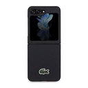 Samsung Galaxy Z Flip 5 Uyumlu Kılıf Lacoste Orjinal Lisanslı PU Pike Desenli Arka Yüzey İkonik Timsah Dokuma Logolu Kapak - 1