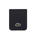 Samsung Galaxy Z Flip 5 Uyumlu Kılıf Lacoste Orjinal Lisanslı PU Pike Desenli Arka Yüzey İkonik Timsah Dokuma Logolu Kapak - 4