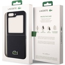 Samsung Galaxy Z Flip 5 Uyumlu Kılıf Lacoste Orjinal Lisanslı PU Pike Desenli Arka Yüzey İkonik Timsah Dokuma Logolu Kapak