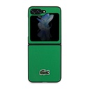 Samsung Galaxy Z Flip 5 Uyumlu Kılıf Lacoste Orjinal Lisanslı PU Pike Desenli Arka Yüzey İkonik Timsah Dokuma Logolu Kapak