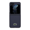 Samsung Galaxy Z Flip 5 Uyumlu Kılıf Lacoste Orjinal Lisanslı PU Pike Desenli Arka Yüzey İkonik Timsah Dokuma Logolu Kapak