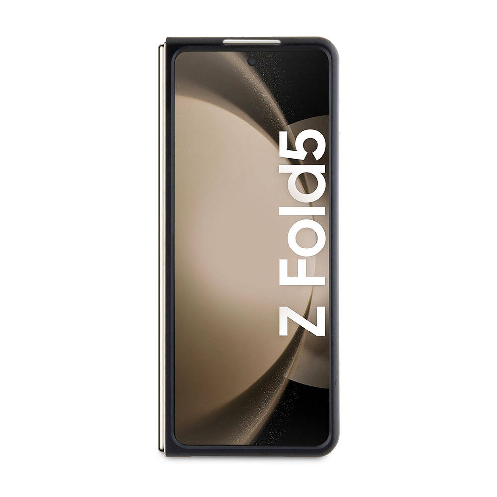 Samsung Galaxy Z Fold 5 Uyumlu Kılıf Lacoste Orjinal Lisanslı PU Pike Desenli Arka Yüzey İkonik Timsah Dokuma Logolu Kapak - 3