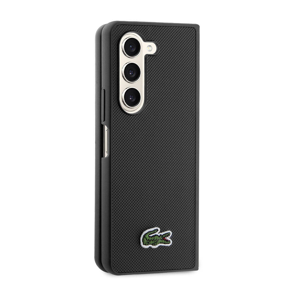 Samsung Galaxy Z Fold 5 Uyumlu Kılıf Lacoste Orjinal Lisanslı PU Pike Desenli Arka Yüzey İkonik Timsah Dokuma Logolu Kapak - 4