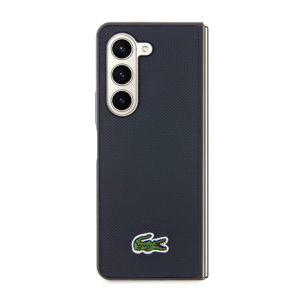 Samsung Galaxy Z Fold 5 Uyumlu Kılıf Lacoste Orjinal Lisanslı PU Pike Desenli Arka Yüzey İkonik Timsah Dokuma Logolu Kapak - 7