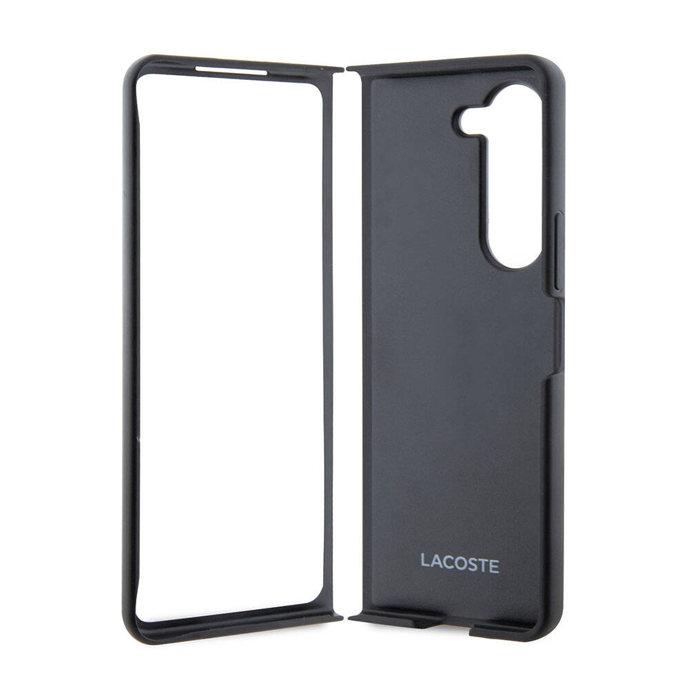 Samsung Galaxy Z Fold 5 Uyumlu Kılıf Lacoste Orjinal Lisanslı PU Pike Desenli Arka Yüzey İkonik Timsah Dokuma Logolu Kapak - 11