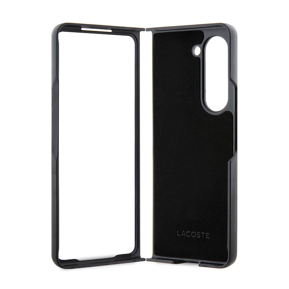 Samsung Galaxy Z Fold 5 Uyumlu Kılıf Lacoste Orjinal Lisanslı PU Pike Desenli Arka Yüzey İkonik Timsah Dokuma Logolu Kapak - 17