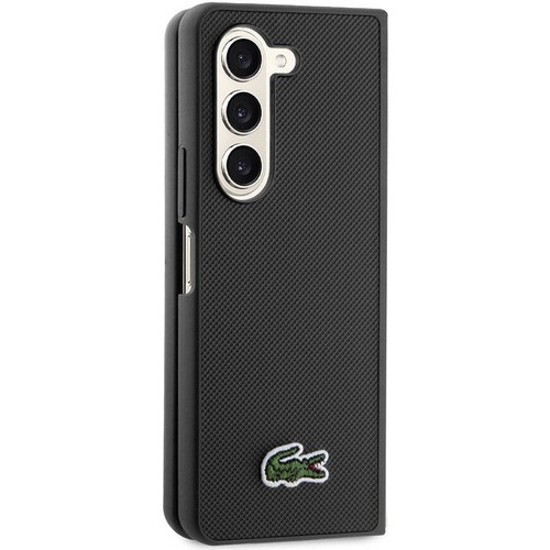Samsung Galaxy Z Fold 5 Uyumlu Kılıf Lacoste Orjinal Lisanslı PU Pike Desenli Arka Yüzey İkonik Timsah Dokuma Logolu Kapak