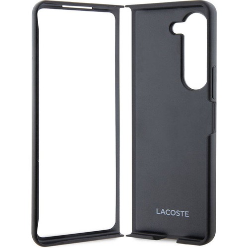 Samsung Galaxy Z Fold 5 Uyumlu Kılıf Lacoste Orjinal Lisanslı PU Pike Desenli Arka Yüzey İkonik Timsah Dokuma Logolu Kapak