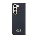 Samsung Galaxy Z Fold 5 Uyumlu Kılıf Lacoste Orjinal Lisanslı PU Pike Desenli Arka Yüzey İkonik Timsah Dokuma Logolu Kapak