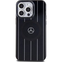 Apple iPhone 15 Pro Max Uyumlu Kılıf Mercedes Benz Orjinal Lisanslı Magsafe Şarj Özellikli Çift Katmanlı Paralel Çizgi Desenli Kapak