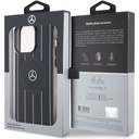Apple iPhone 15 Pro Max Uyumlu Kılıf Mercedes Benz Orjinal Lisanslı Magsafe Şarj Özellikli Çift Katmanlı Paralel Çizgi Desenli Kapak
