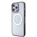 Apple iPhone 15 Pro Max Uyumlu Kılıf Mercedes Benz Orjinal Lisanslı Magsafe Şarj Özellikli Çift Katmanlı Paralel Çizgi Desenli Kapak