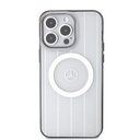 Apple iPhone 15 Pro Max Uyumlu Kılıf Mercedes Benz Orjinal Lisanslı Magsafe Şarj Özellikli Çift Katmanlı Paralel Çizgi Desenli Kapak