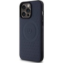 Apple iPhone 15 Pro Max Uyumlu Kılıf Mercedes Benz Orjinal Lisanslı Magsafe Şarj Özellikli Mühürlü Yıldız Desenli ve Logolu Deri Kapak