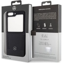 Samsung Galaxy Z Flip 5 Uyumlu Kılıf Mercedes Benz Orjinal Lisanslı Metal Yıldız Logolu Urban Deri Kapak