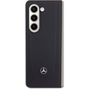Samsung Galaxy Z Fold 5 Uyumlu Kılıf Mercedes Benz Orjinal Lisanslı Metal Yıldız Logolu Urban Deri Kapak
