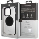 Apple iPhone 15 Pro Uyumlu Kılıf Mercedes Benz Orjinal Lisanslı Magsafe Şarj Özellikli Alüminyum Arka Yüzey Metal Yıldız Logolu Kapak