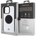Apple iPhone 15 Pro Max Uyumlu Kılıf Mercedes Benz Orjinal Lisanslı Magsafe Şarj Özellikli Alüminyum Arka Yüzey Metal Yıldız Logolu Kapak