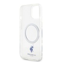 Apple iPhone 15 Uyumlu Kılıf U.S. Polo Assn. Orjinal Lisanslı Magsafe Şarj Özellikli Transparan Tasarım Kapak - 6
