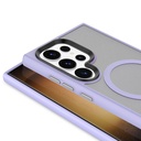 Samsung Galaxy S24 Ultra Uyumlu Kılıf Sert PC Arka Yüzey Wireless Şarj Özellikli Zore Flet Magsafe Kapak - 1