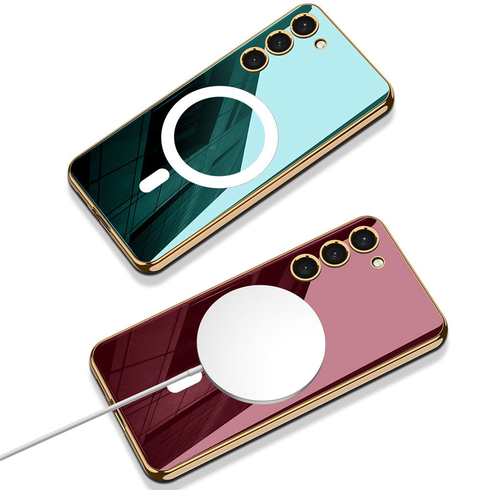 Samsung Galaxy S23 Plus Uyumlu Kılıf Wireless Şarj Özellikli Kenarları Elektroplating Kaplama Aynalı Zore Kent Kapak - 2