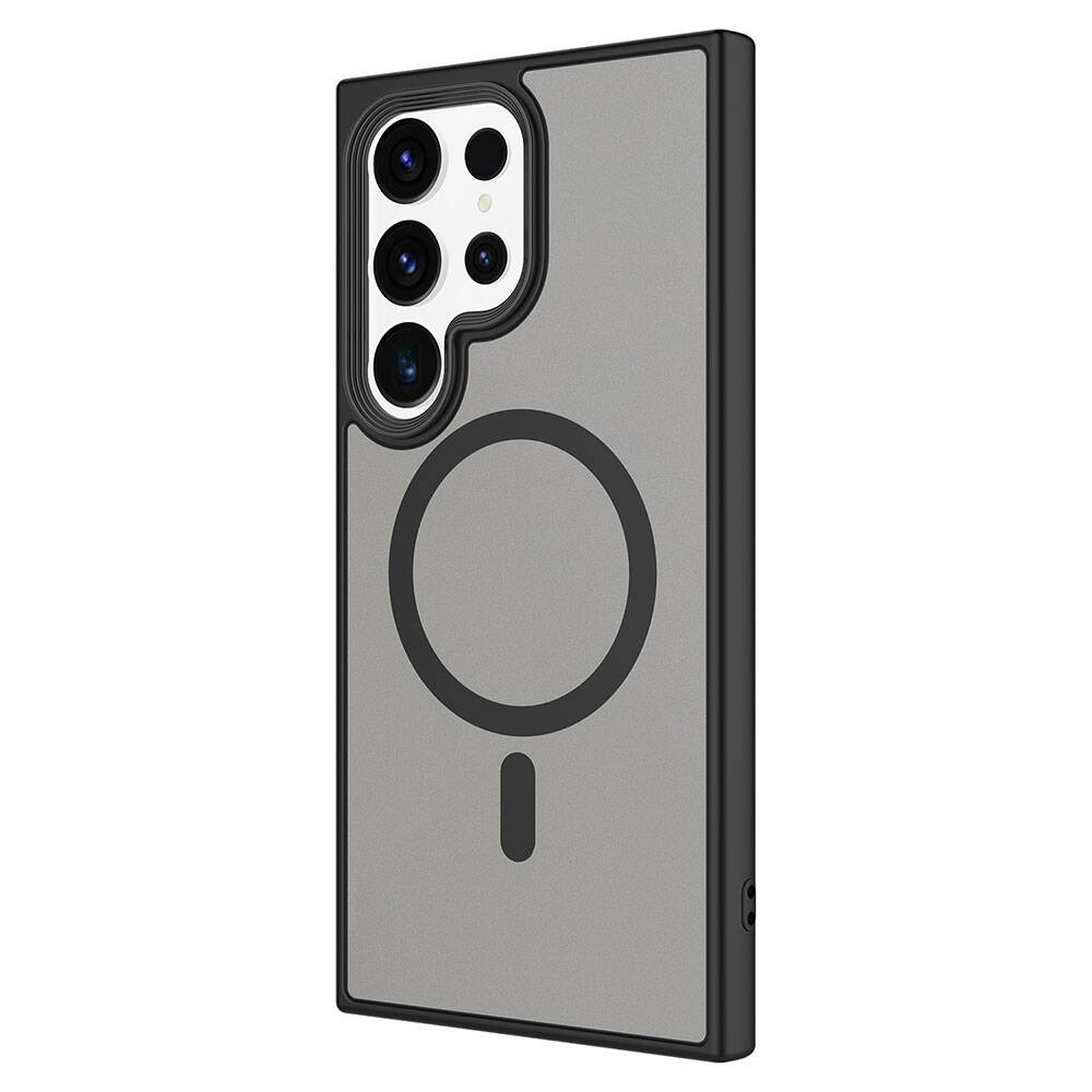 Samsung Galaxy S24 Ultra Uyumlu Kılıf Sert PC Arka Yüzey Wireless Şarj Özellikli Zore Flet Magsafe Kapak - 5