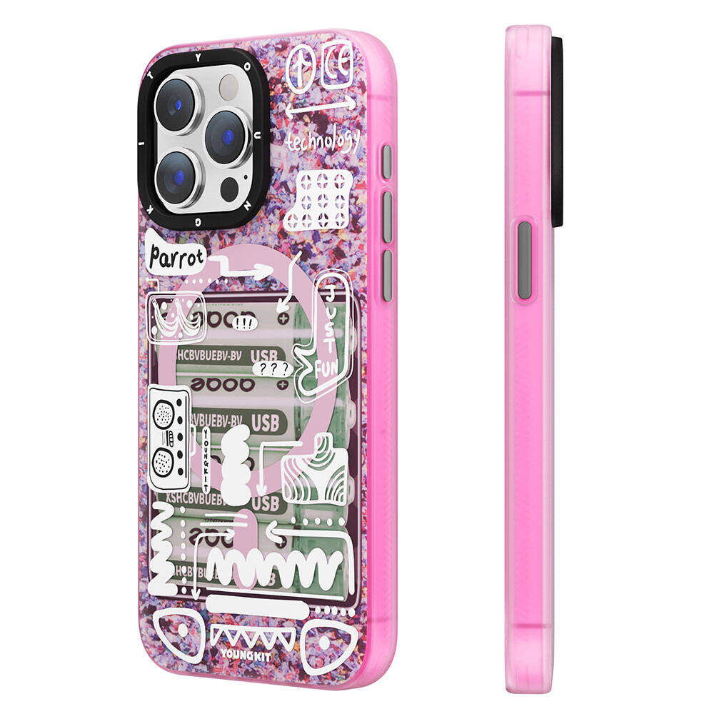 Apple iPhone 15 Pro Uyumlu Kılıf Magsafe Şarj Özellikli Youngkit Dark Matter Serisi Kapak - 6