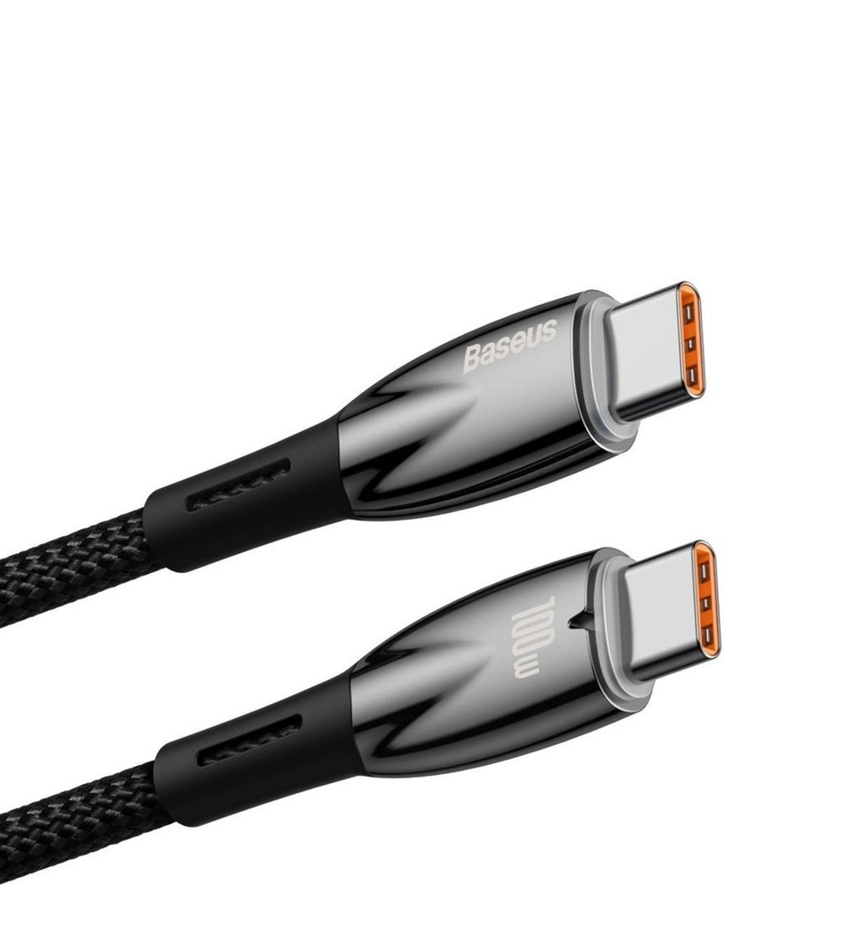 Baseus Glimmer Series Fast Charging Data Cable Type-C to Type-C 100W 2m