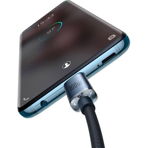 Baseus Crystal Shine Serisi 100W 120cm Type C to Type C Hızlı Şarj Data Kablosu