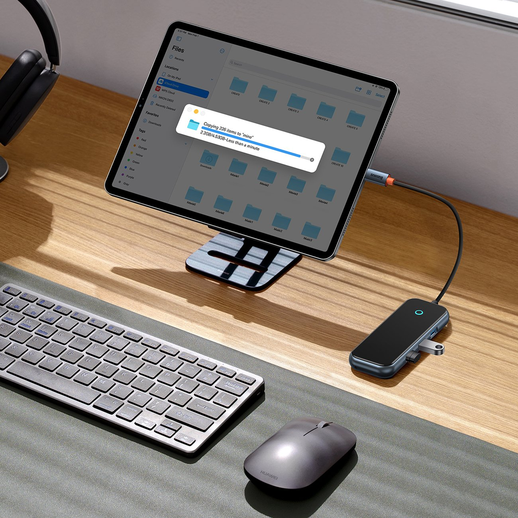 Baseus AcmeJoy Serisi 4 in 1 Çevirici Dönüştürücü HUB USB-C to 3xUSB 3.0 + USB-C PD