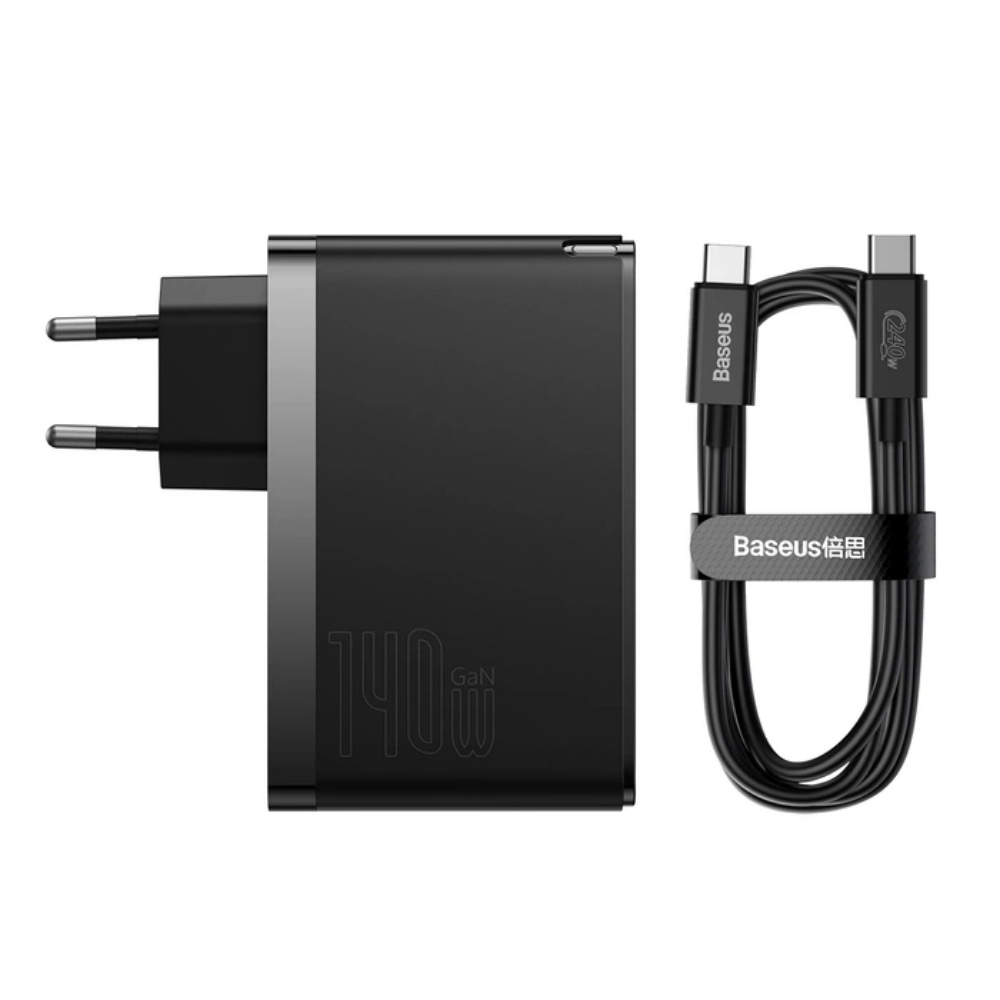 Baseus GaN5 Pro 140W Telefon Tablet Macbook Şarj Cihazı (2xUSB-C + USB)
