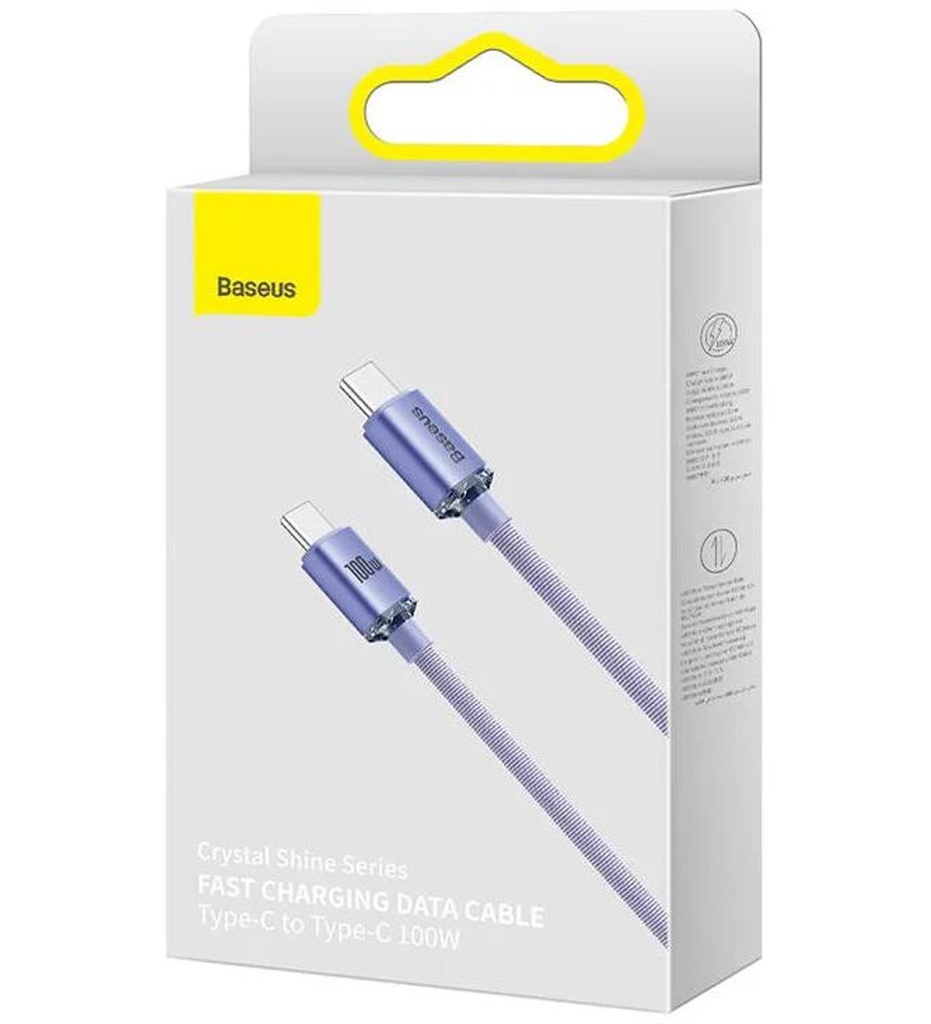 Baseus Crystal Shine 100W 2 Metre Type-C to Type-C Hızlı Şarj Data Kablo
