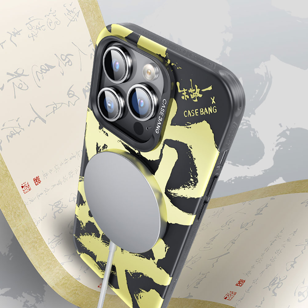 Apple iPhone 14 Pro Max Uyumlu Kılıf Magsafe Şarj Özellikli Benks Casebang Calligraphy Joy Kapak - 5