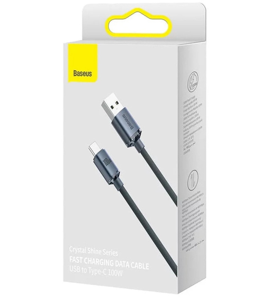 Baseus Crystal Shine 100W USB to Type-C Hızlı Şarj Kablo 1.2 mt