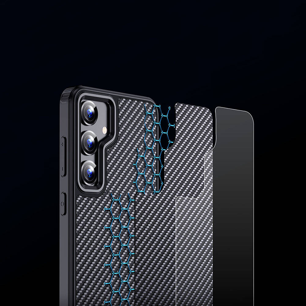 Samsung Galaxy S24 Plus Uyumlu Kılıf Aramid Karbon Fiber Magsafe Özellikli Wlons Radison Kapak - 10