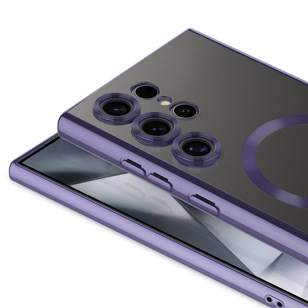 Samsung Galaxy S24 Ultra Uyumlu Kılıf Kamera Korumalı Magsafe Wireless Şarj Özellikli Zore Demre Kapak - 1