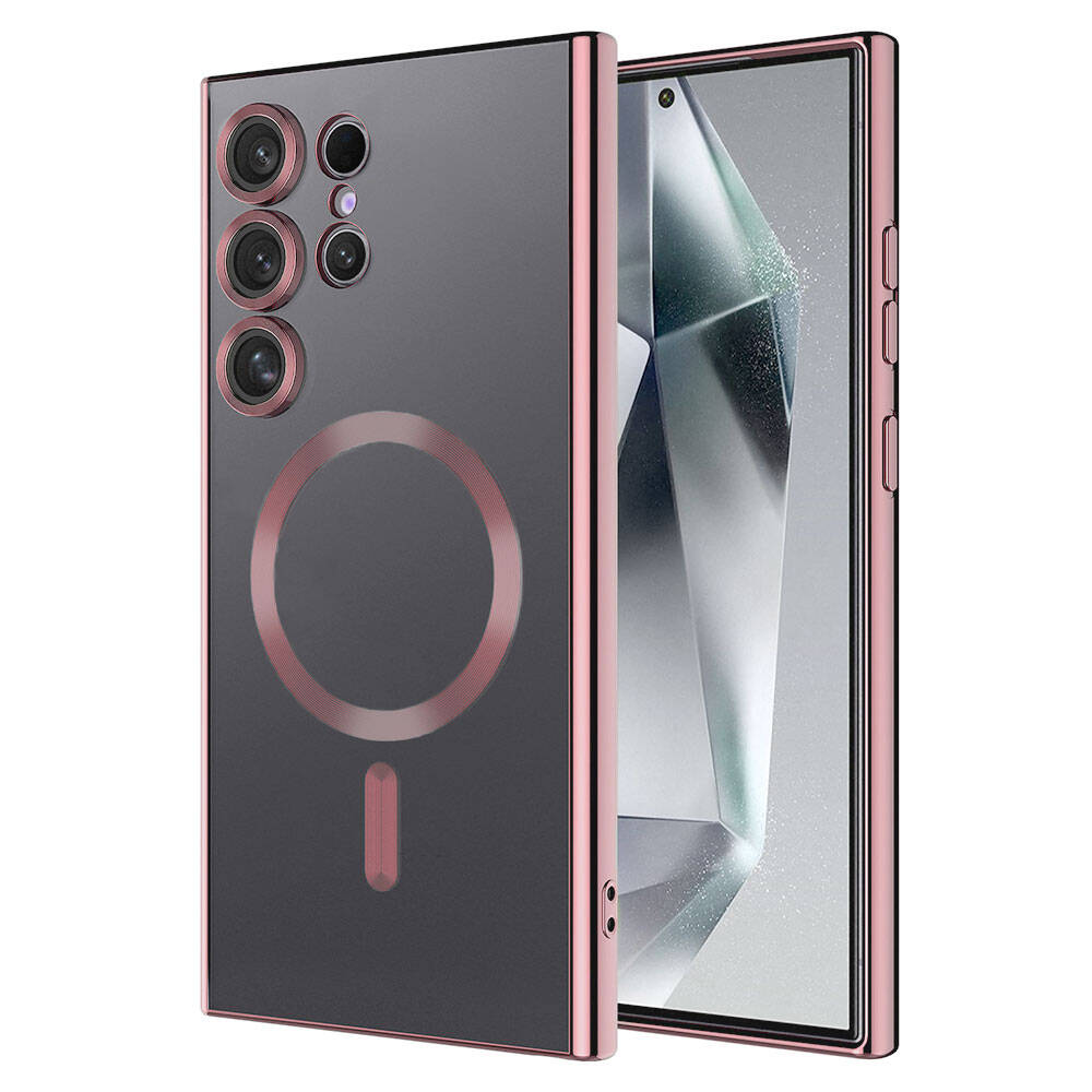 Samsung Galaxy S24 Ultra Uyumlu Kılıf Kamera Korumalı Magsafe Wireless Şarj Özellikli Demre Kapak - 4