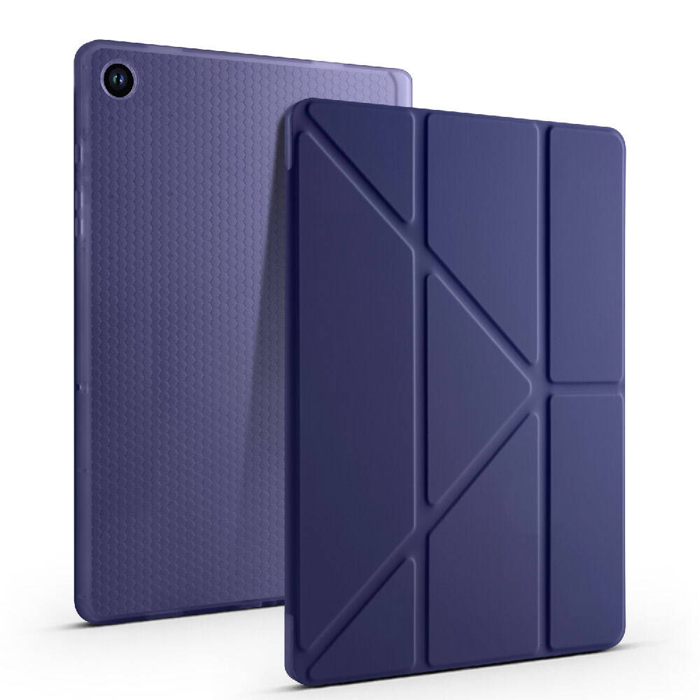 Samsung Galaxy Tab A9 Uyumlu Kılıf Zore Tri Folding Kalem Bölmeli Standlı Kılıf - 1