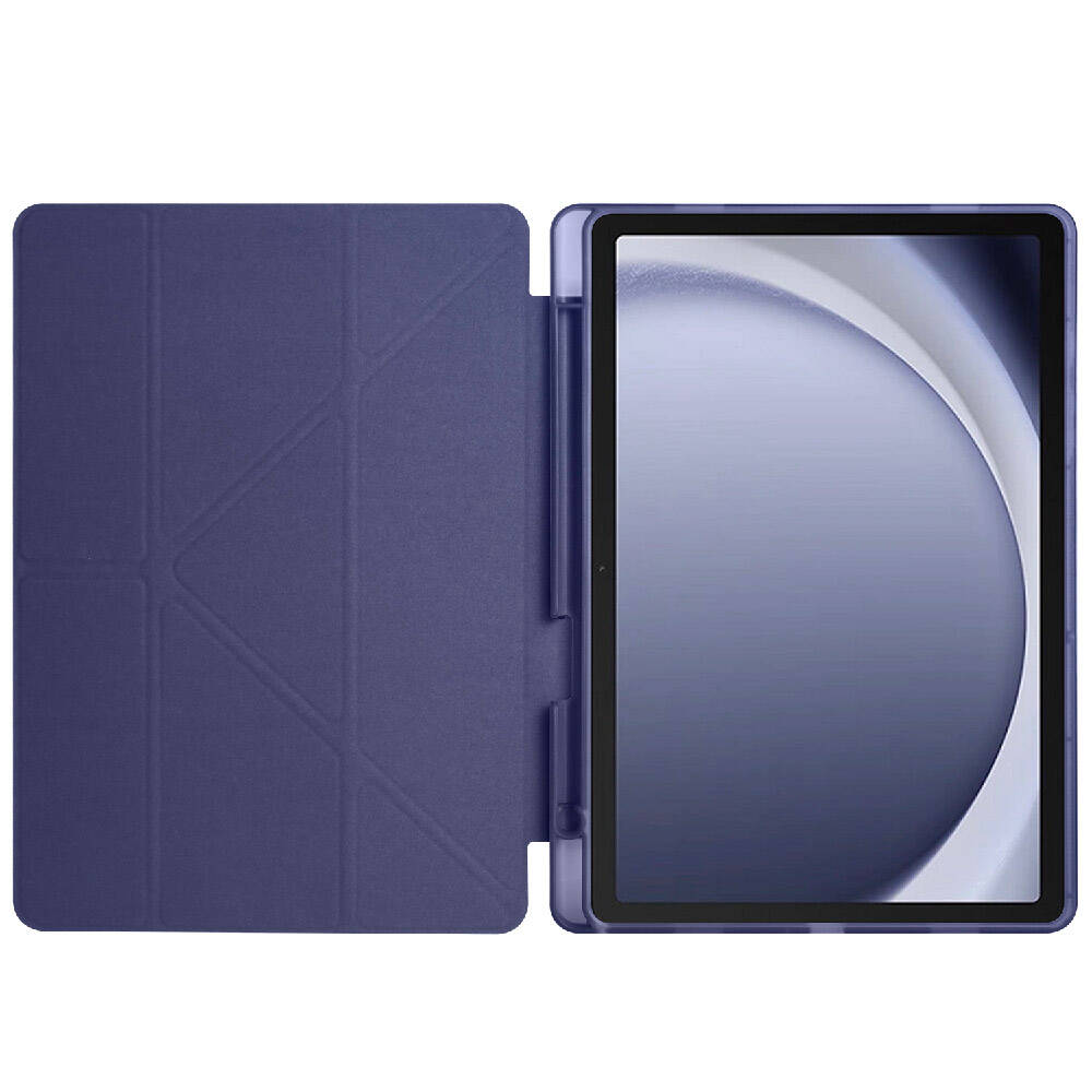 Samsung Galaxy Tab A9 Uyumlu Kılıf Zore Tri Folding Kalem Bölmeli Standlı Kılıf - 3