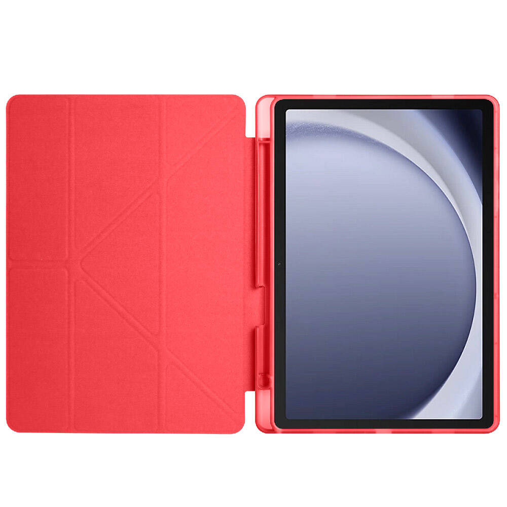 Samsung Galaxy Tab A9 Uyumlu Kılıf Zore Tri Folding Kalem Bölmeli Standlı Kılıf - 20